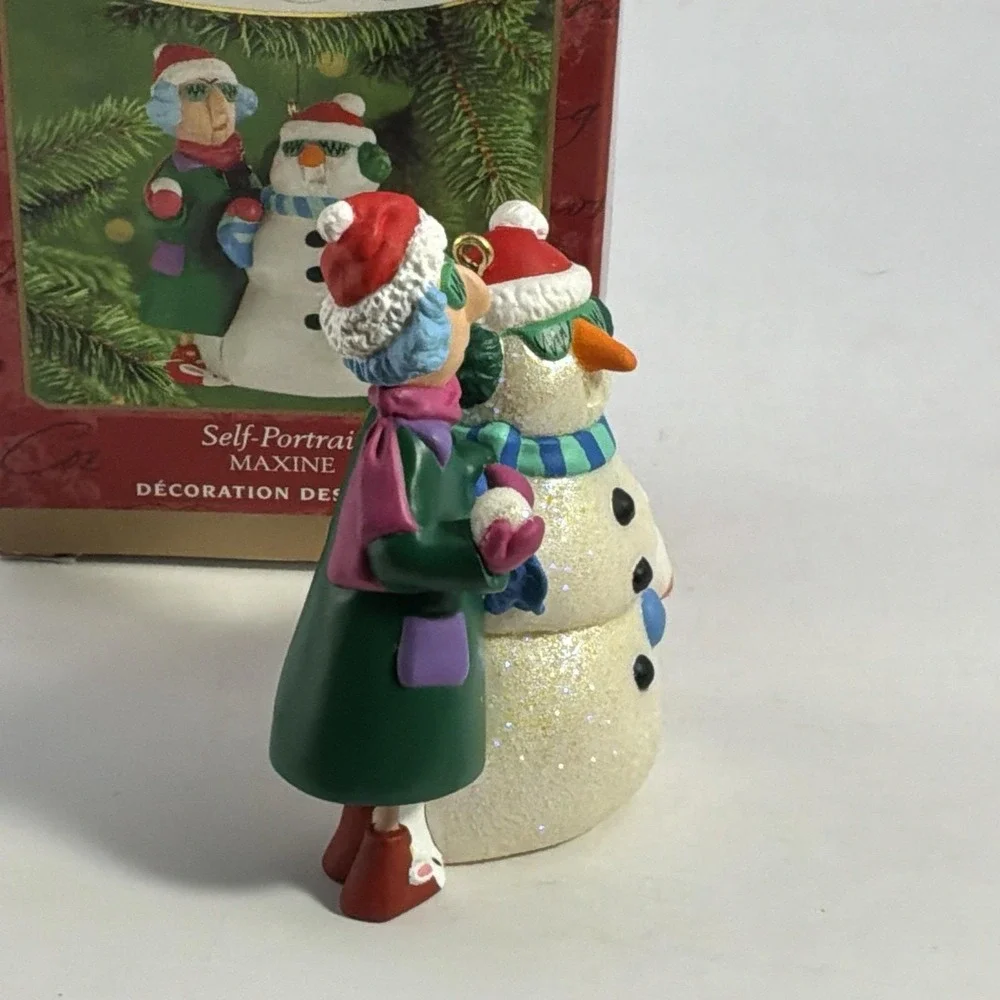 Vintage 2000 Hallmark Keepsake Ornament Self-Portrait Maxine Snowman w/Box